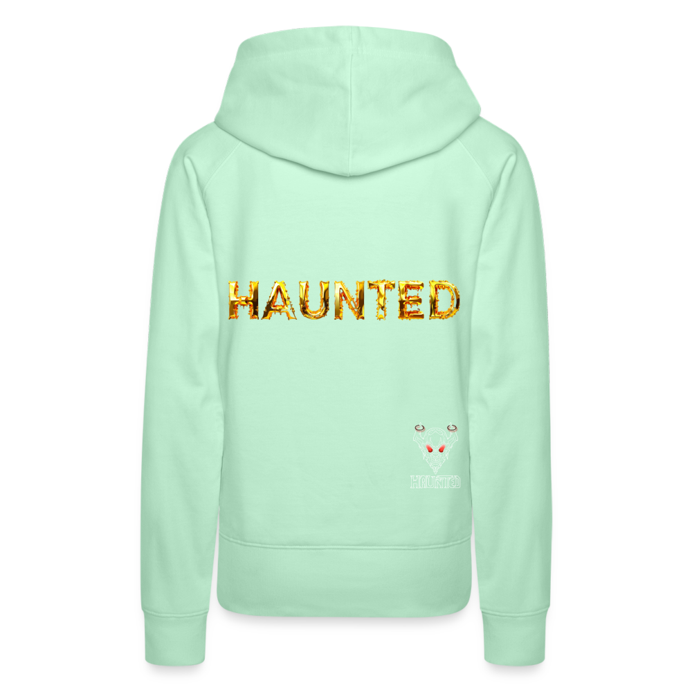 Women Hoodie Molten Gold Luxe - helles Mintgrün