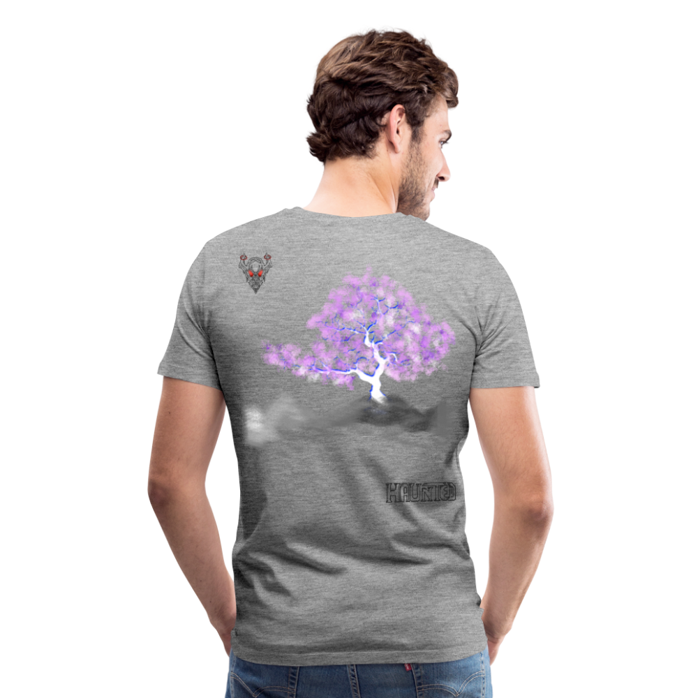 Man T-Shirt Cherry Blossom - Grau meliert