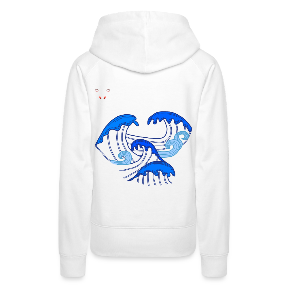 Woman Hoodie Waves clean Light - Weiß