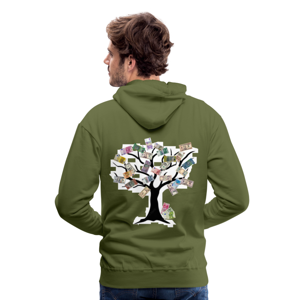 Men Hoodie Money Tree - Olivgrün