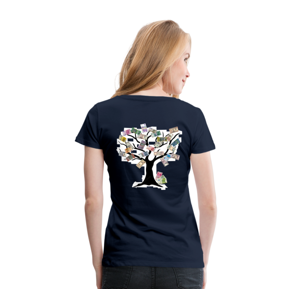 Women T-Shirt Money Tree - Navy