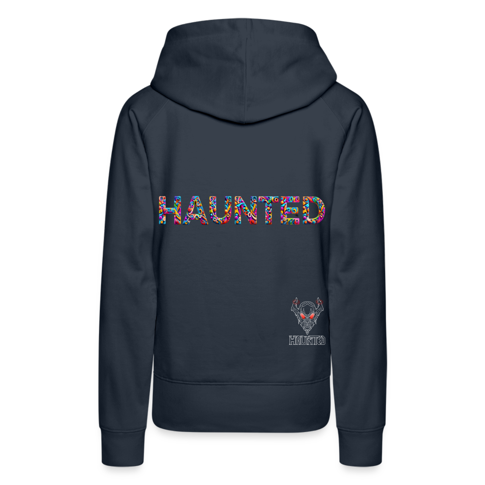 Women Hoodie Haunted Doodle Dreams - Navy