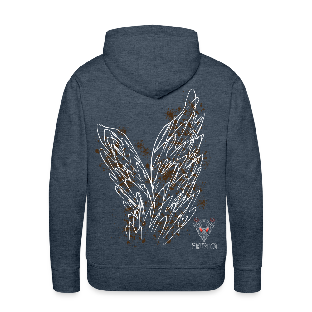 Men Hoodie Brown Wings - Jeansblau