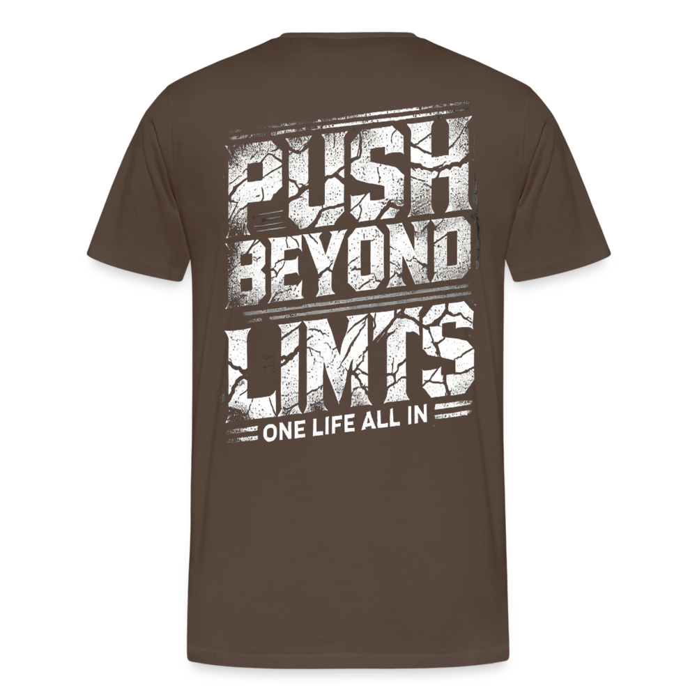 Men T-Shirt Push Beyond Limits - Edelbraun