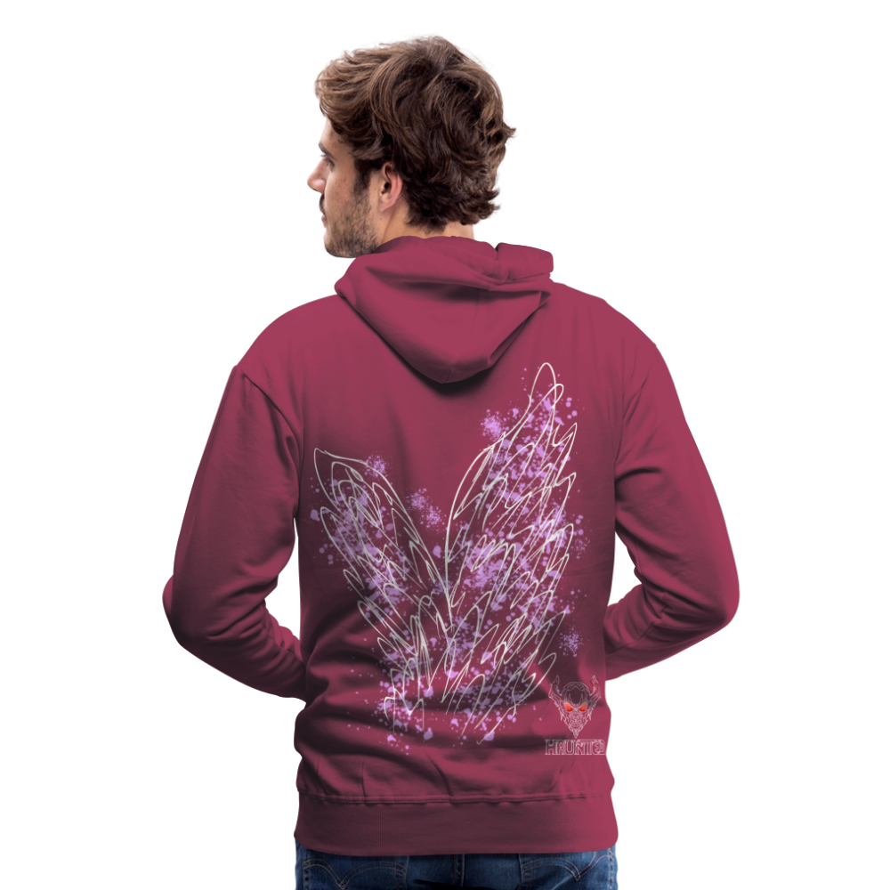 Men Hoodie Light Purple Wings - Bordeaux