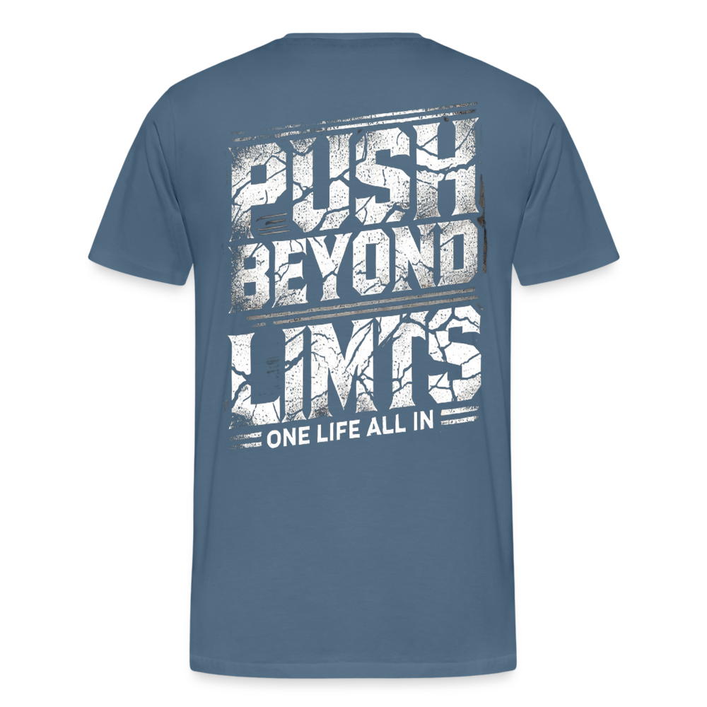 Men T-Shirt Push Beyond Limits - Blaugrau