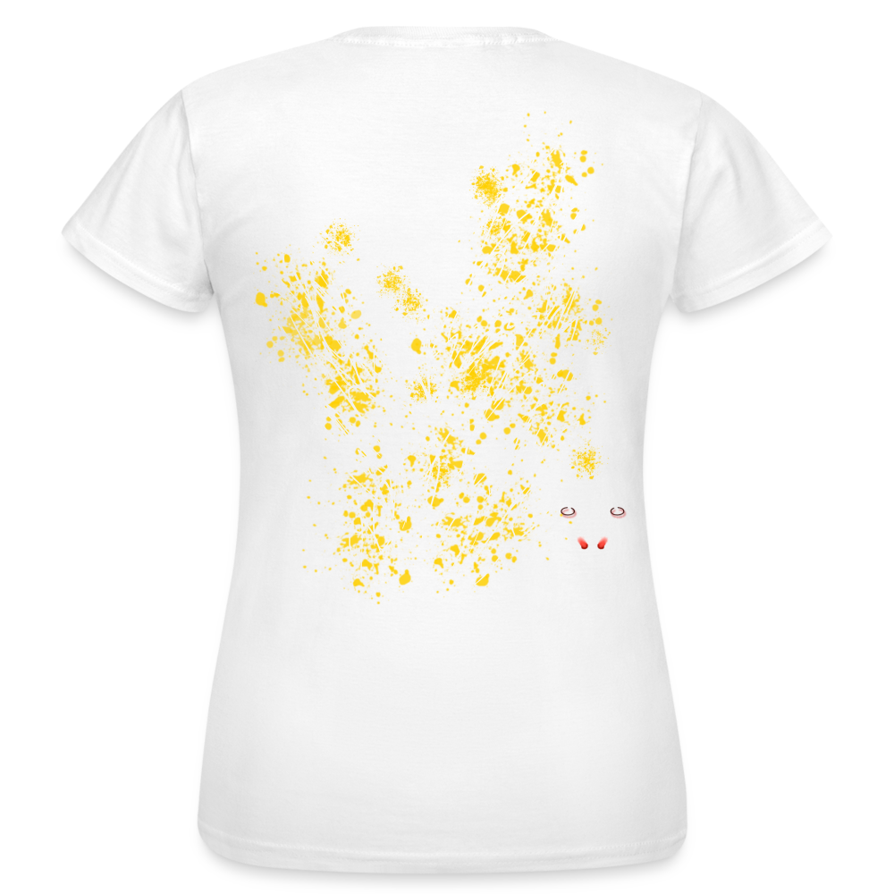 Women T-Shirt Yellow Wings - Weiß
