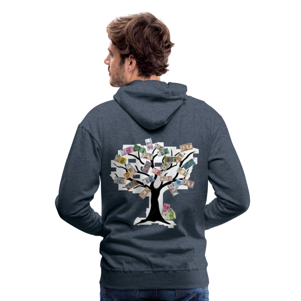 Men Hoodie Money Tree - Jeansblau