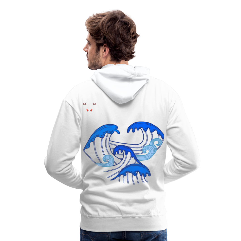 Men Hoodie Waves clean Light - Weiß
