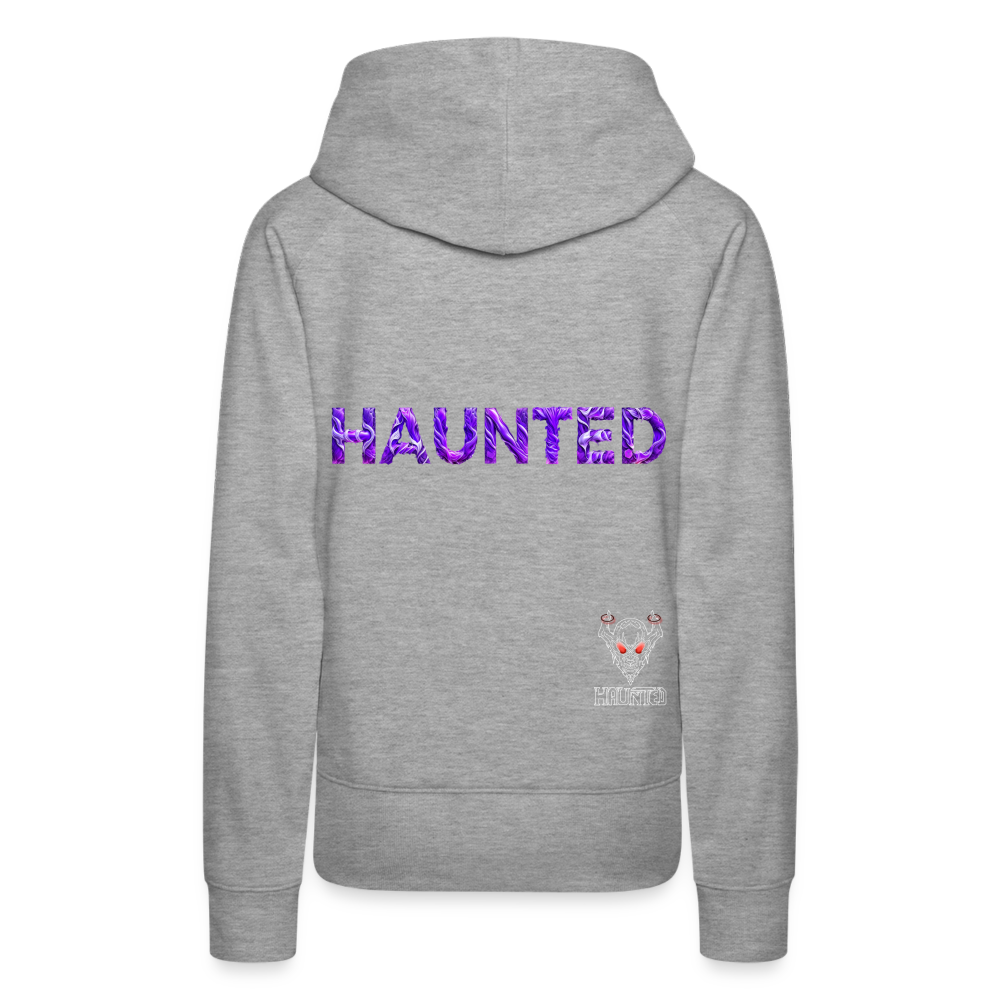 Women Hoodie Violet Whispers Essence - Grau meliert