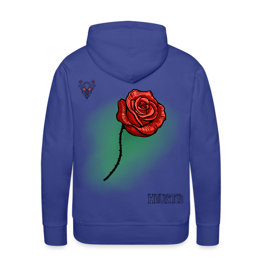 Men Hoodie Rose On Green 3 - Königsblau