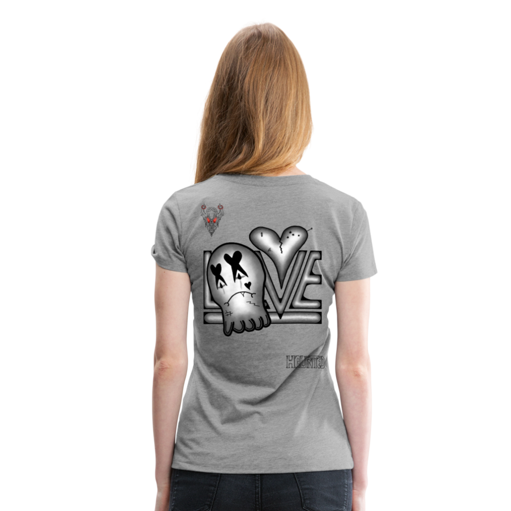 Woman T-Shirt LOVE - Grau meliert