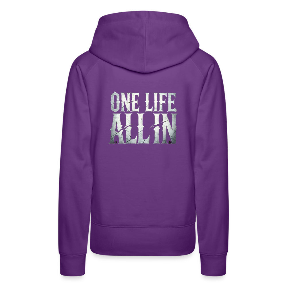 Women Hoodie One Life All In - Purple