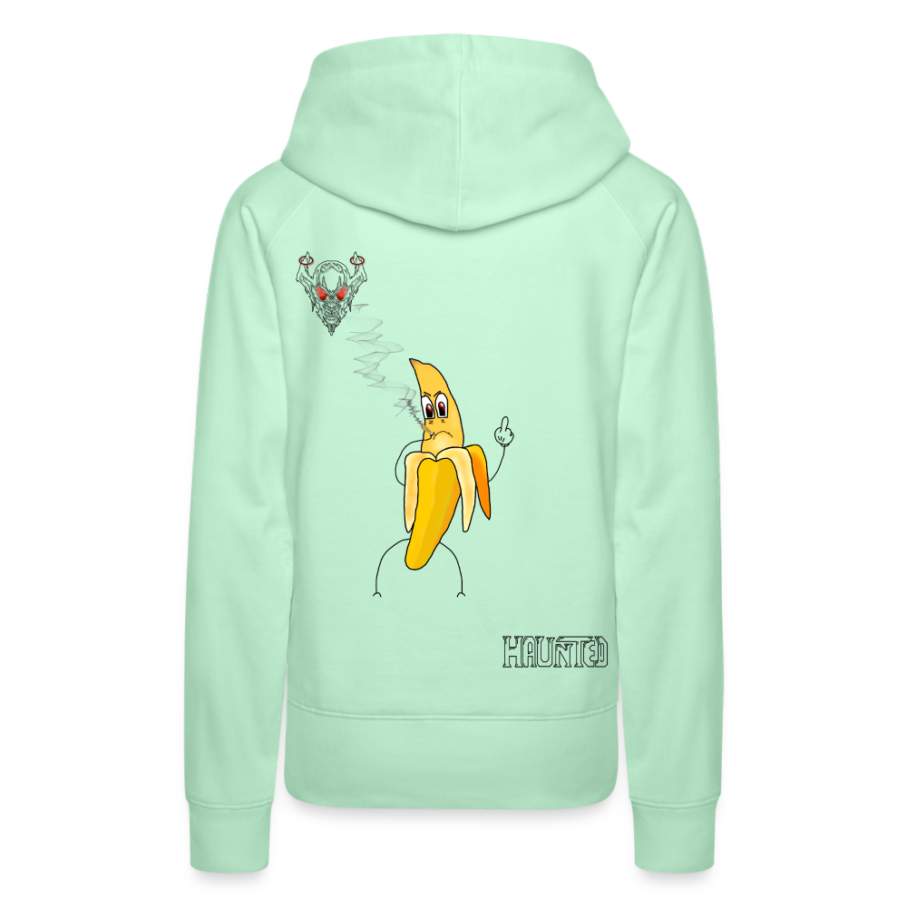 Woman Hoodie Pissed Bananna - helles Mintgrün