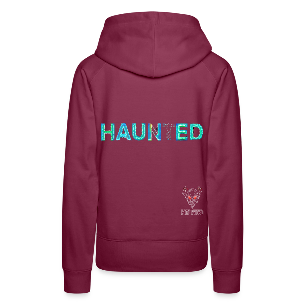 Women Hoodie Neon Surge Aura - Bordeaux