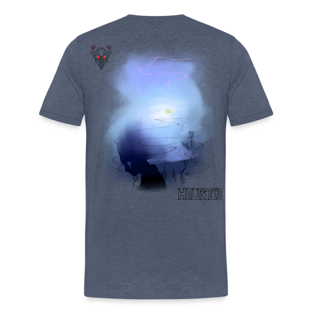 Man T-Shirt Fading - Blau meliert