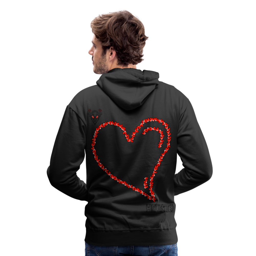 Man Hoodie Hearts Dark - Schwarz