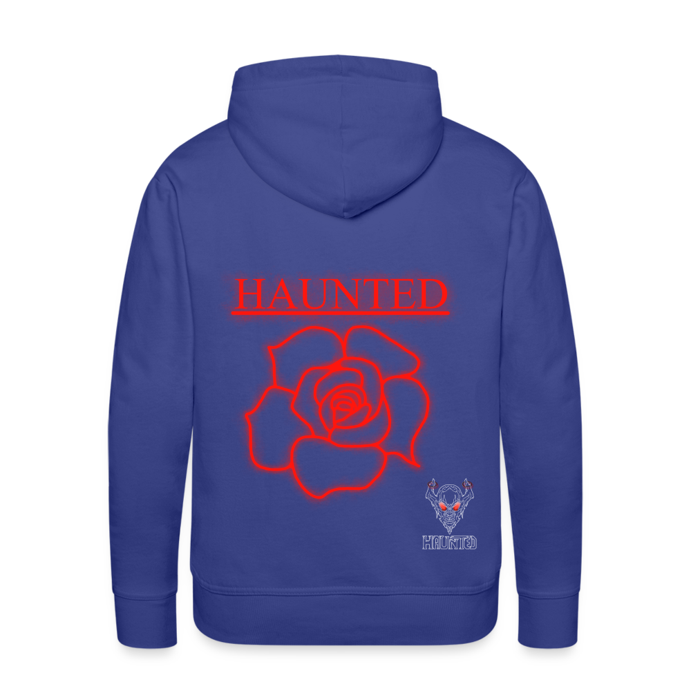 Men Hoodie Red Neon Rose - Königsblau