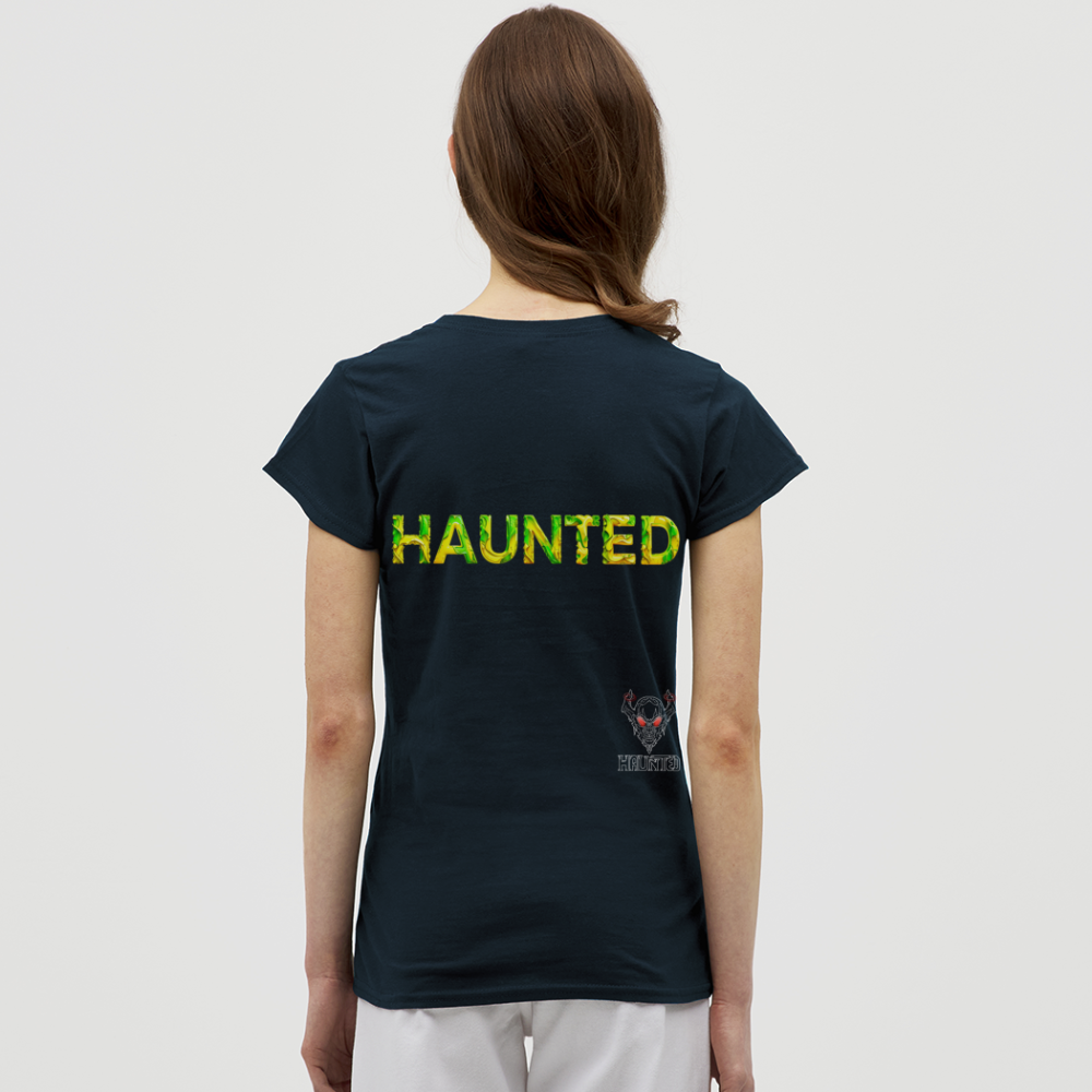 Women T-Shirt Citrus Jungle Splash - Navy