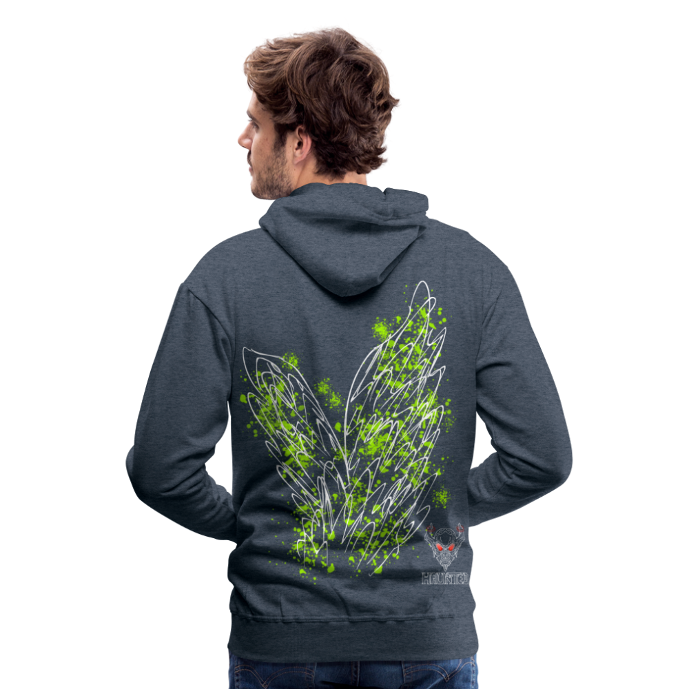 Men Hoodie Poison Green Wings - Jeansblau