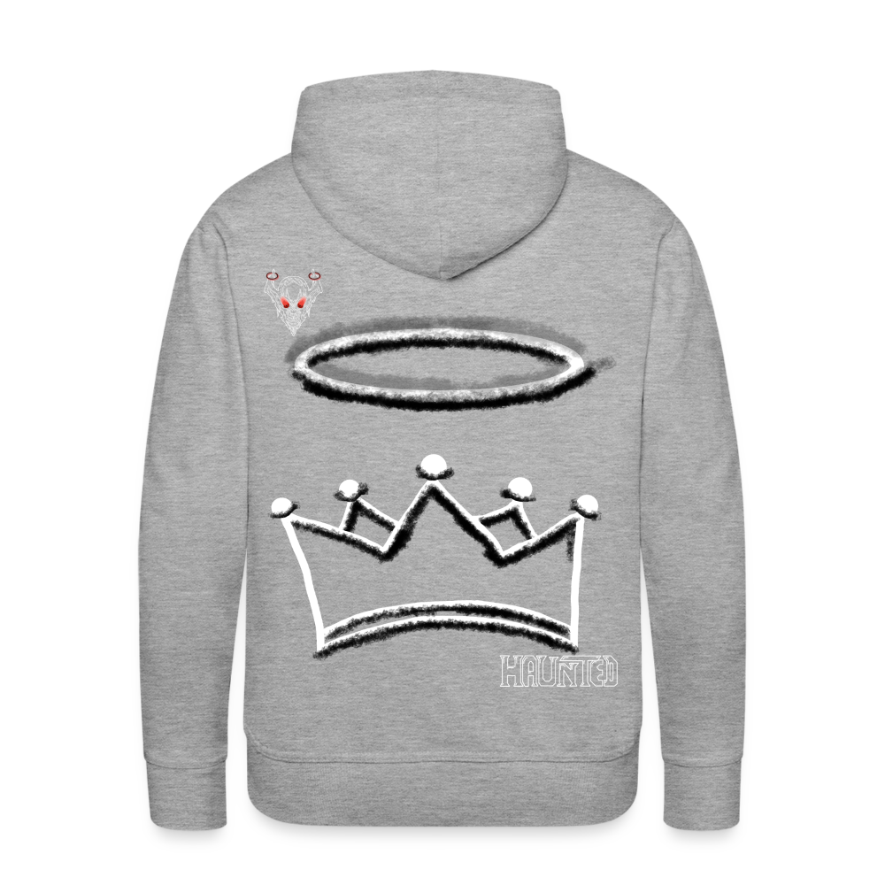 Man Hoodie Crown and Ring Light - Grau meliert