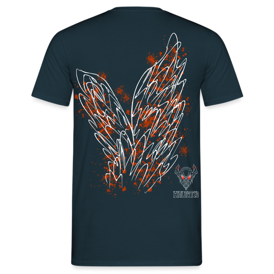 Men T-Shirt Orange Wings - Navy