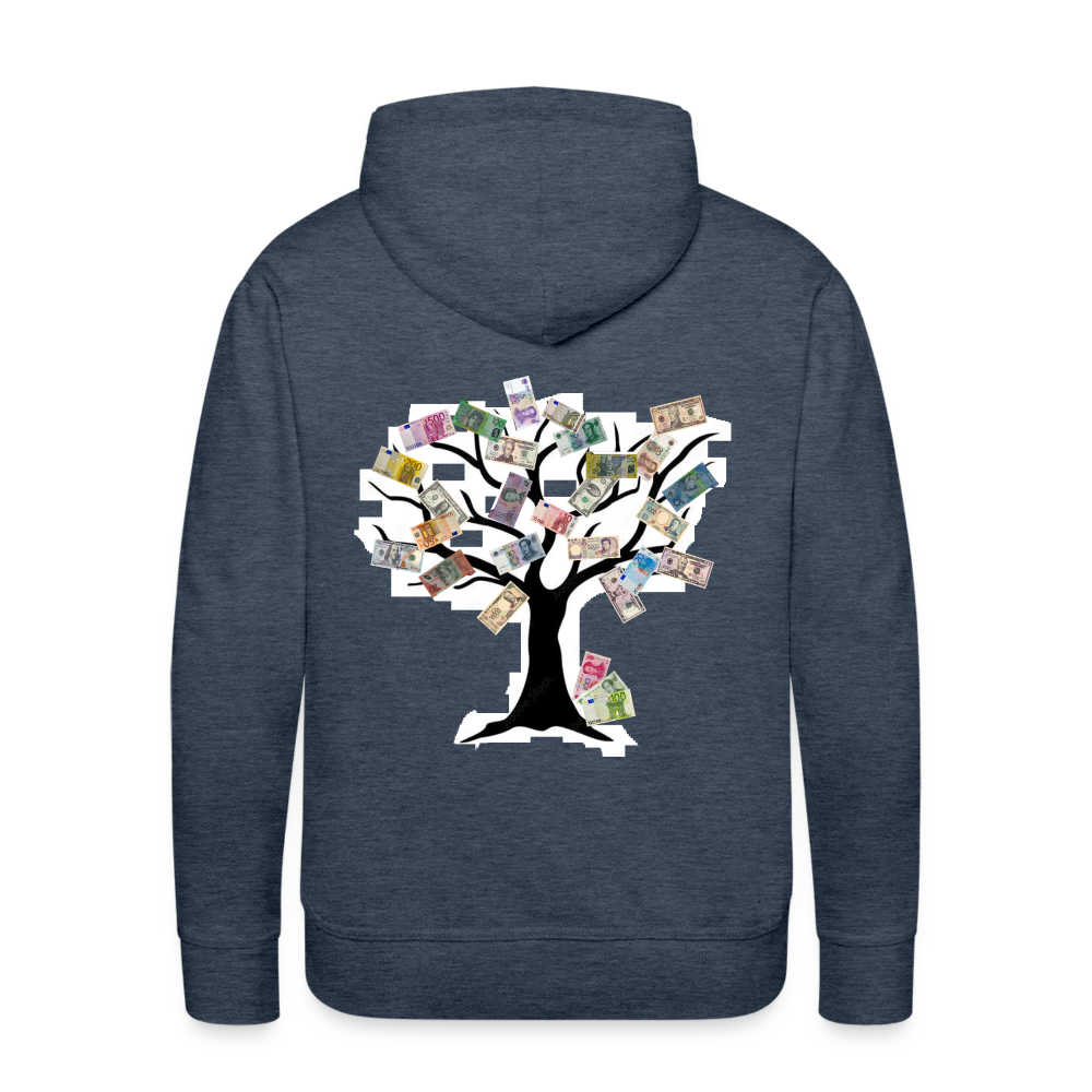 Men Hoodie Money Tree - Jeansblau