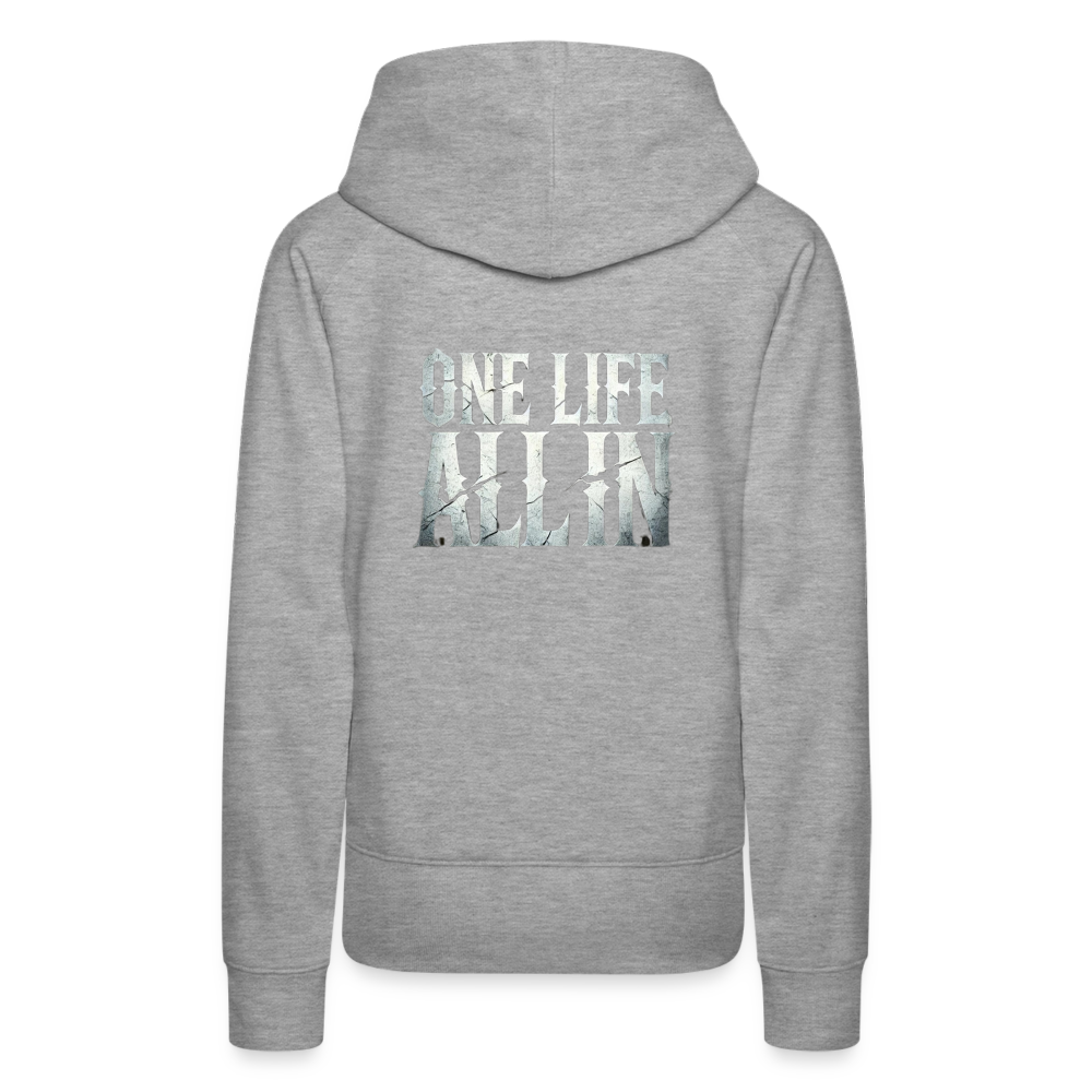 Women Hoodie One Life All In - Grau meliert