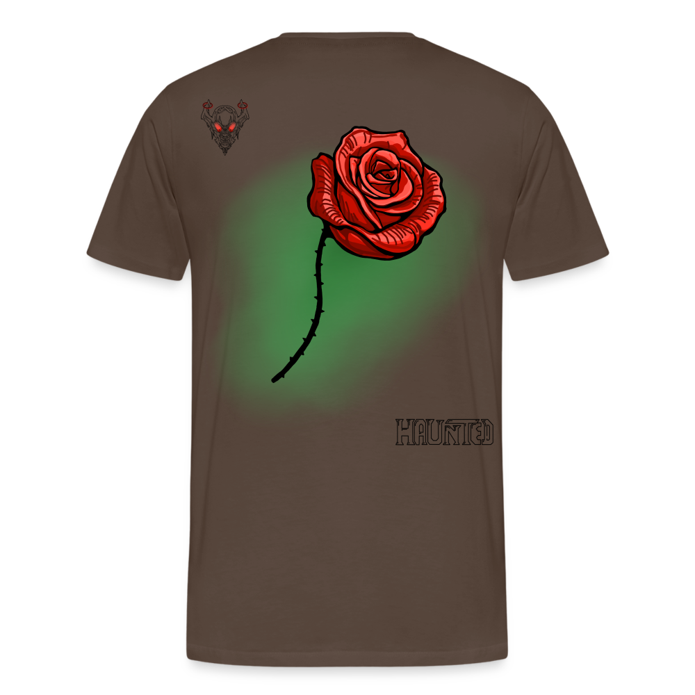 Man T-Shirt Rose on Green 3 - Edelbraun