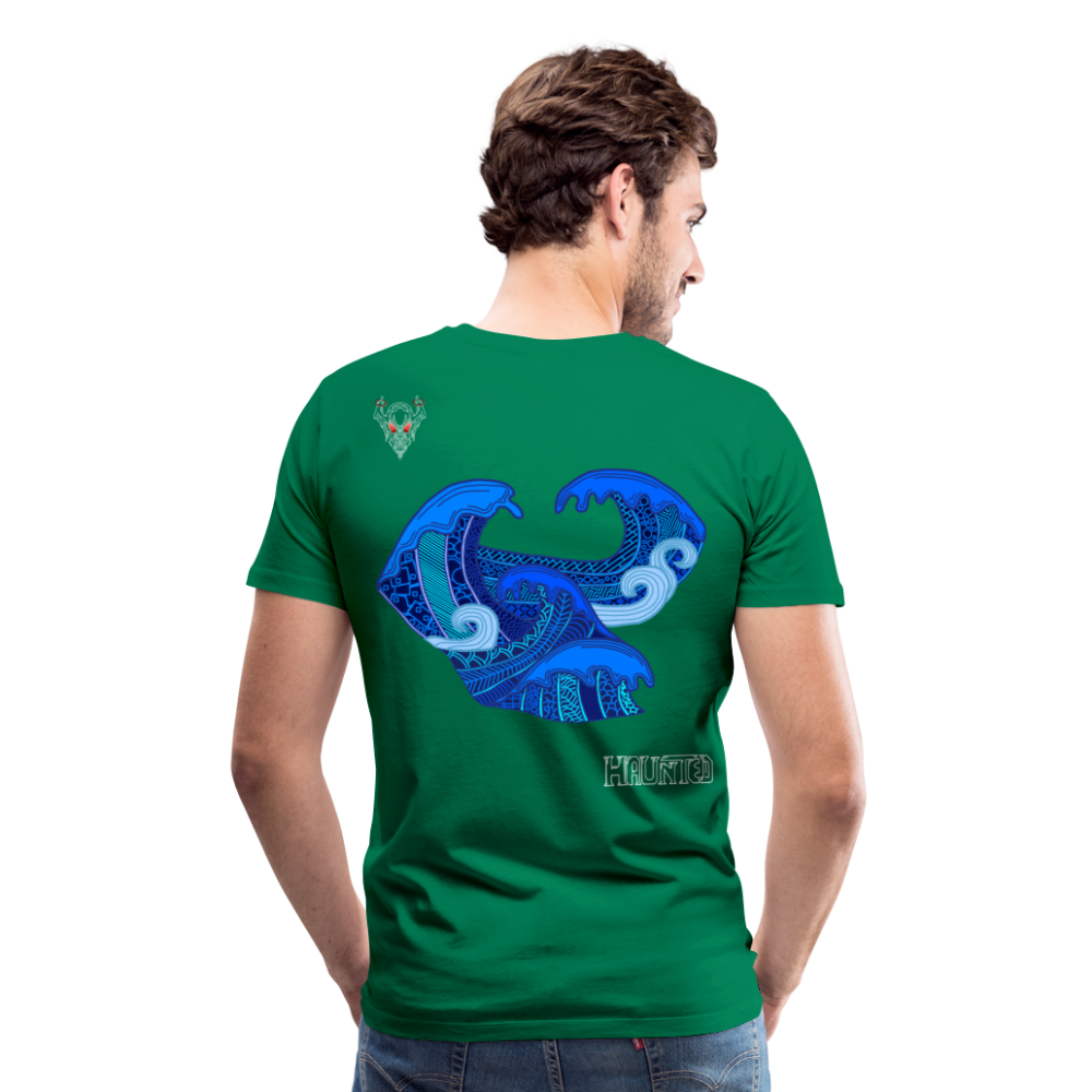 Man T-Shirt Waves Light - Kelly Green