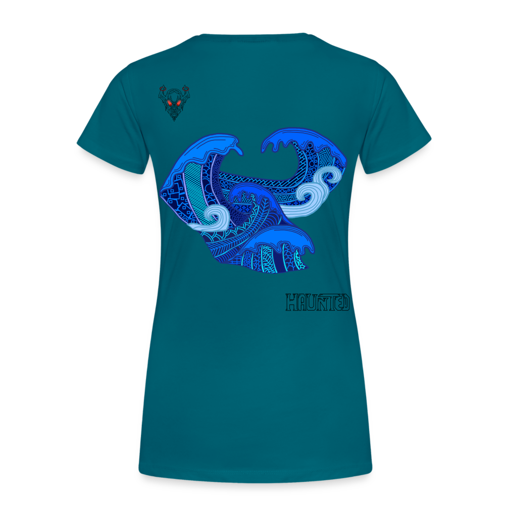Woman T-Shirt Waves Dark - Divablau