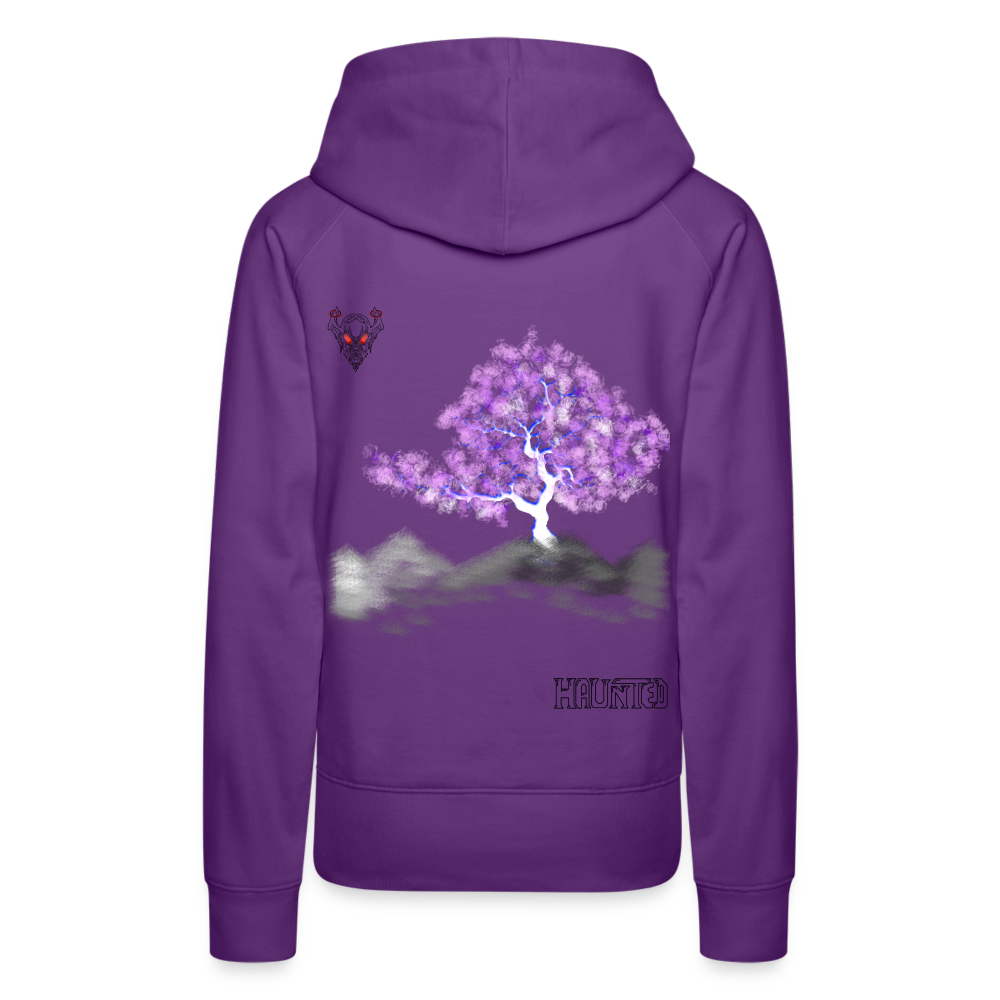 Woman Hoodie Cherry Blossom - Purple