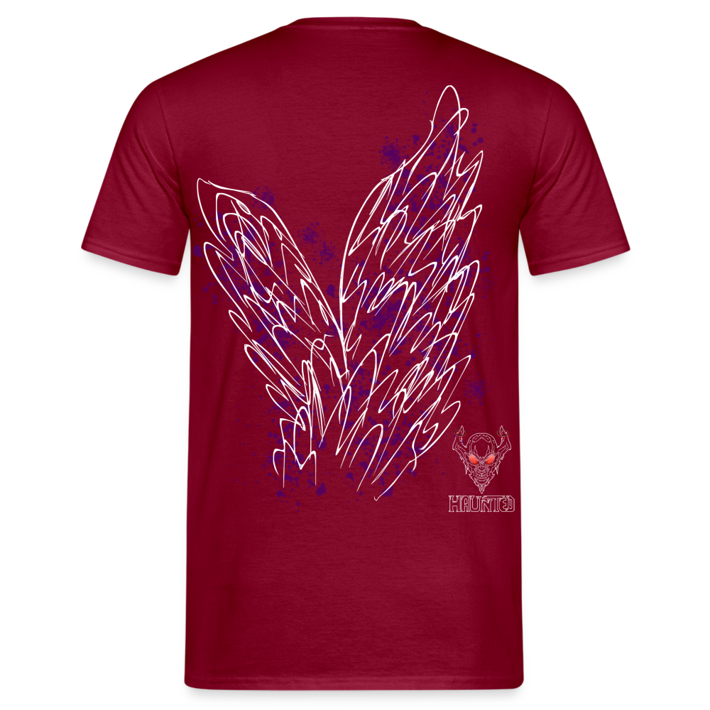Men T-Shirt Purple Wings - Ziegelrot