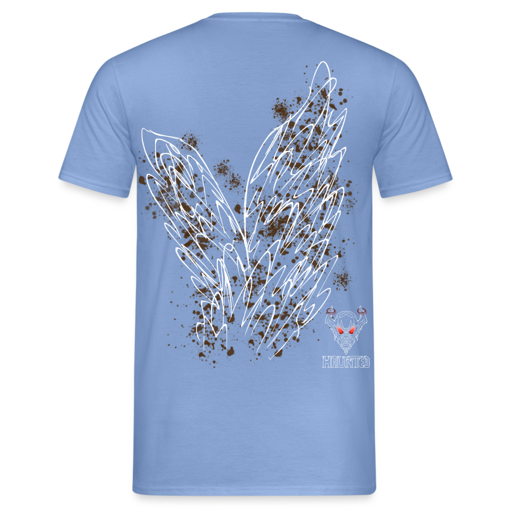 Men T-Shirt Brown Wings - carolina blue