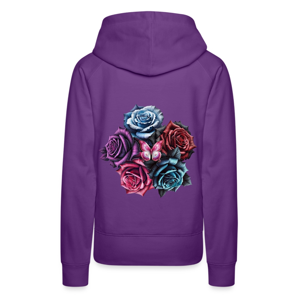 Women Hoodie Rose Circle - Purple