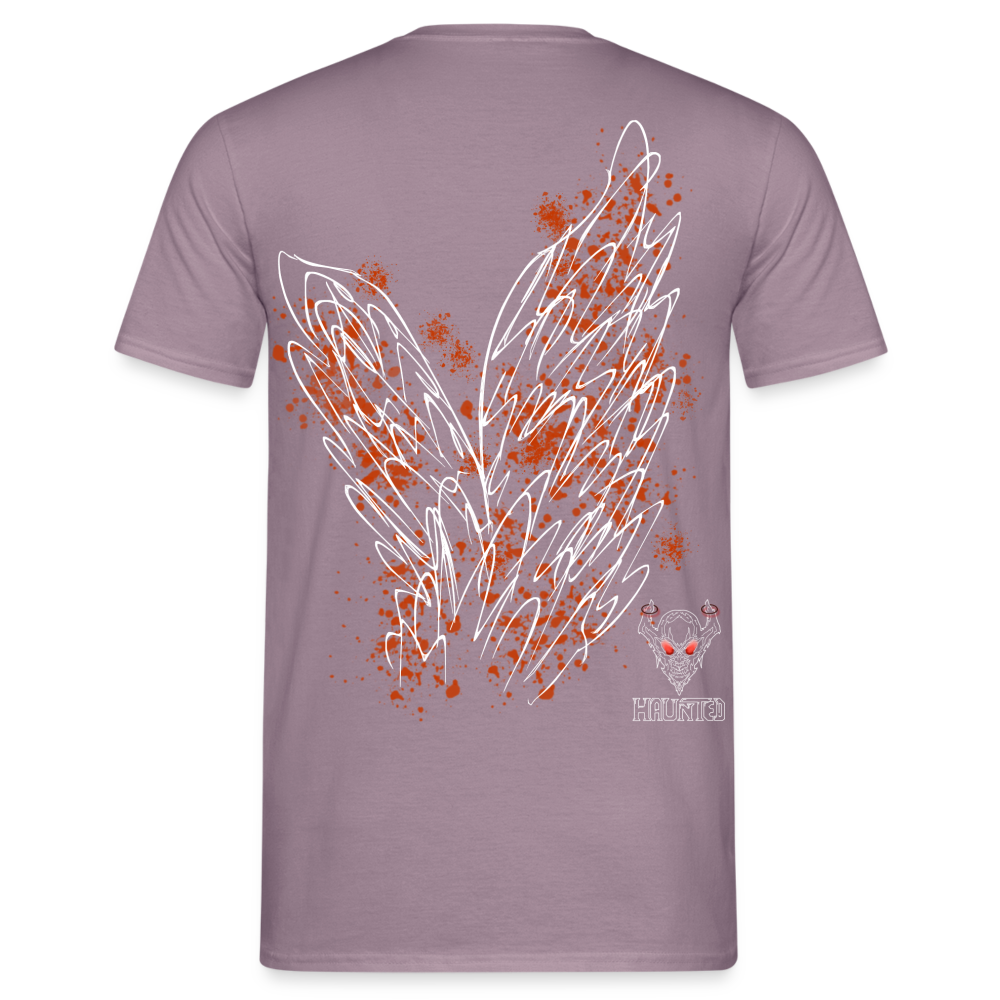 Men T-Shirt Orange Wings - Lilagrau 