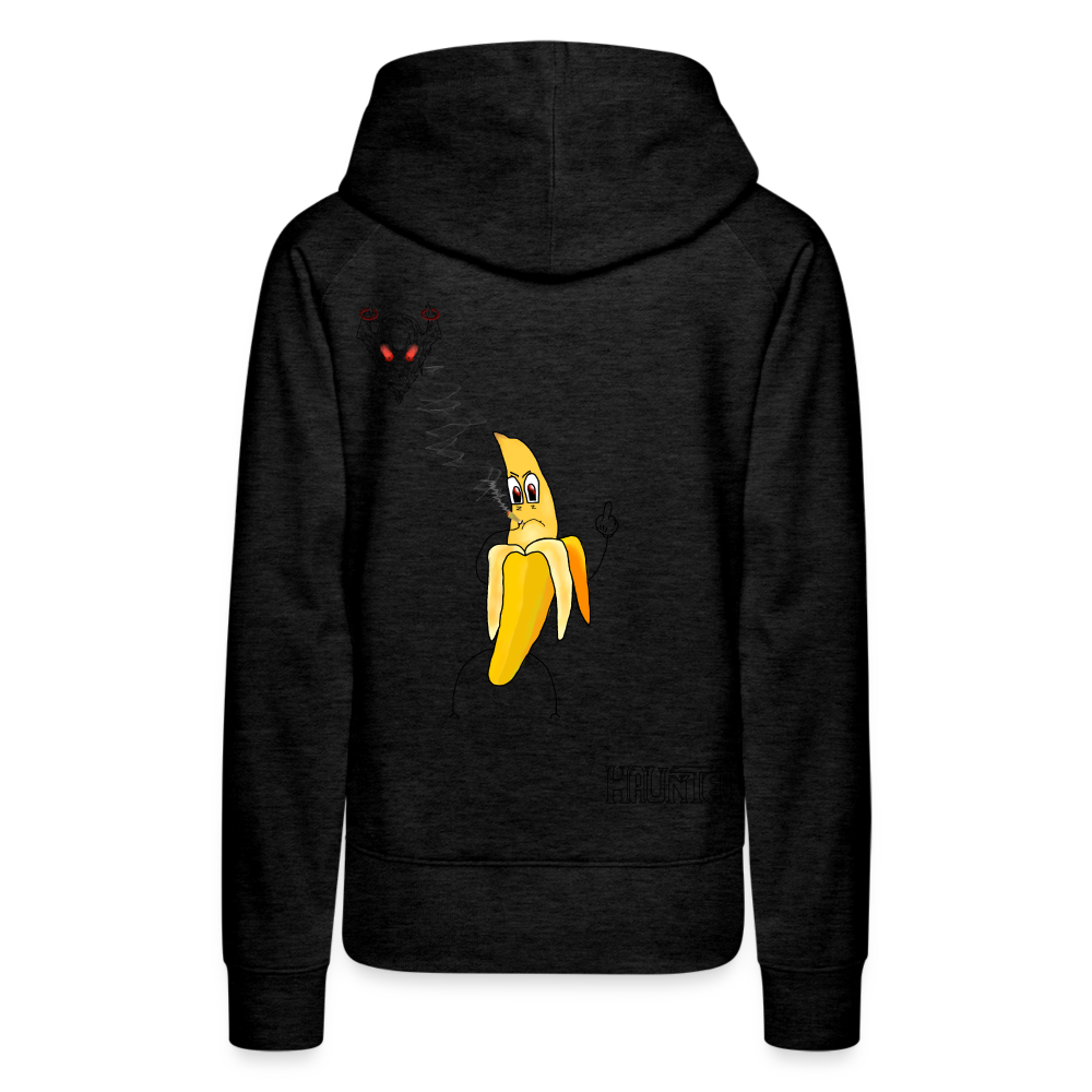 Woman Hoodie Pissed Bananna - Anthrazit