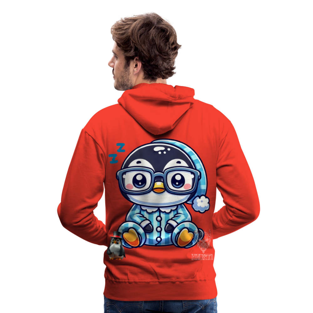 Men Hoodie KasPenguin in Pyjama - Rot