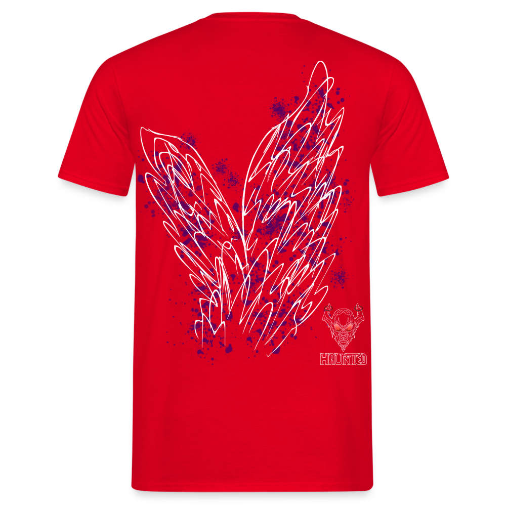 Men T-Shirt Purple Wings - Rot