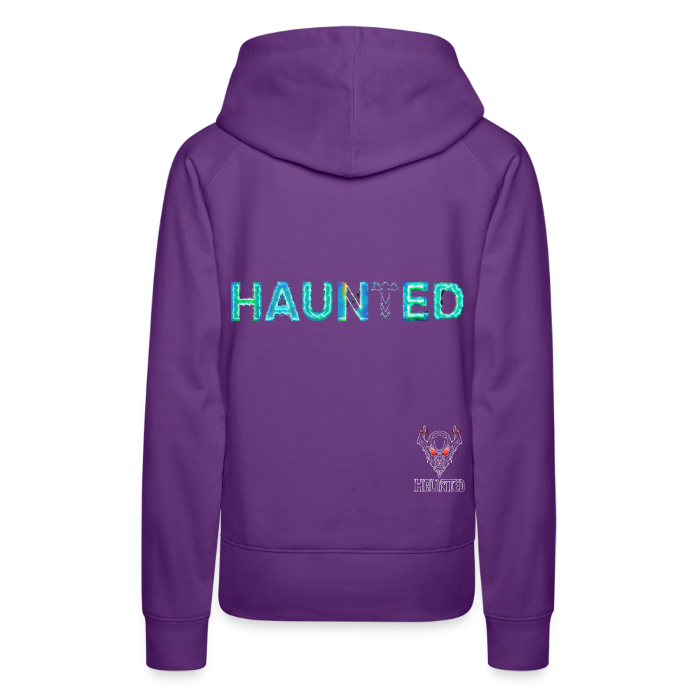 Women Hoodie Neon Surge Aura - Purple