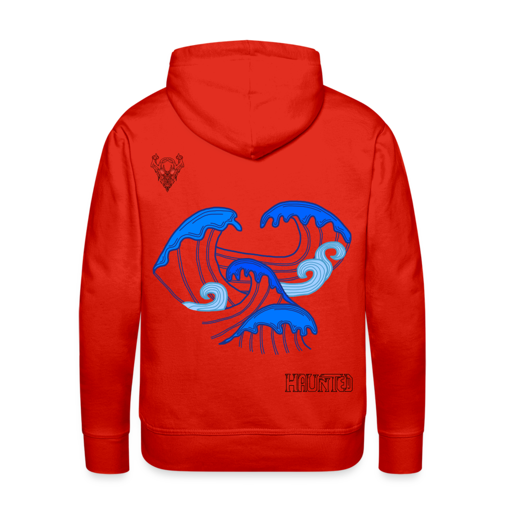 Men Hoodie Waves clean Dark - Rot