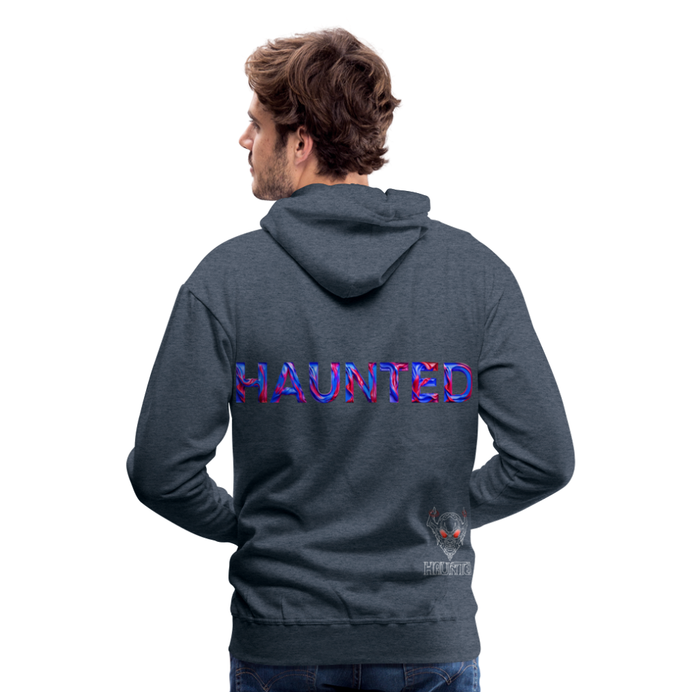 Men Hoodie Cosmic Flame Surge - Jeansblau