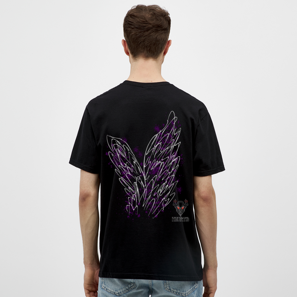 Men T-Shirt Purple Wings - Schwarz