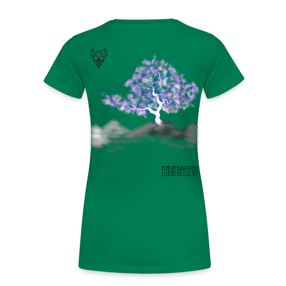 Woman T-Shirt Cherry Blossom - Kelly Green