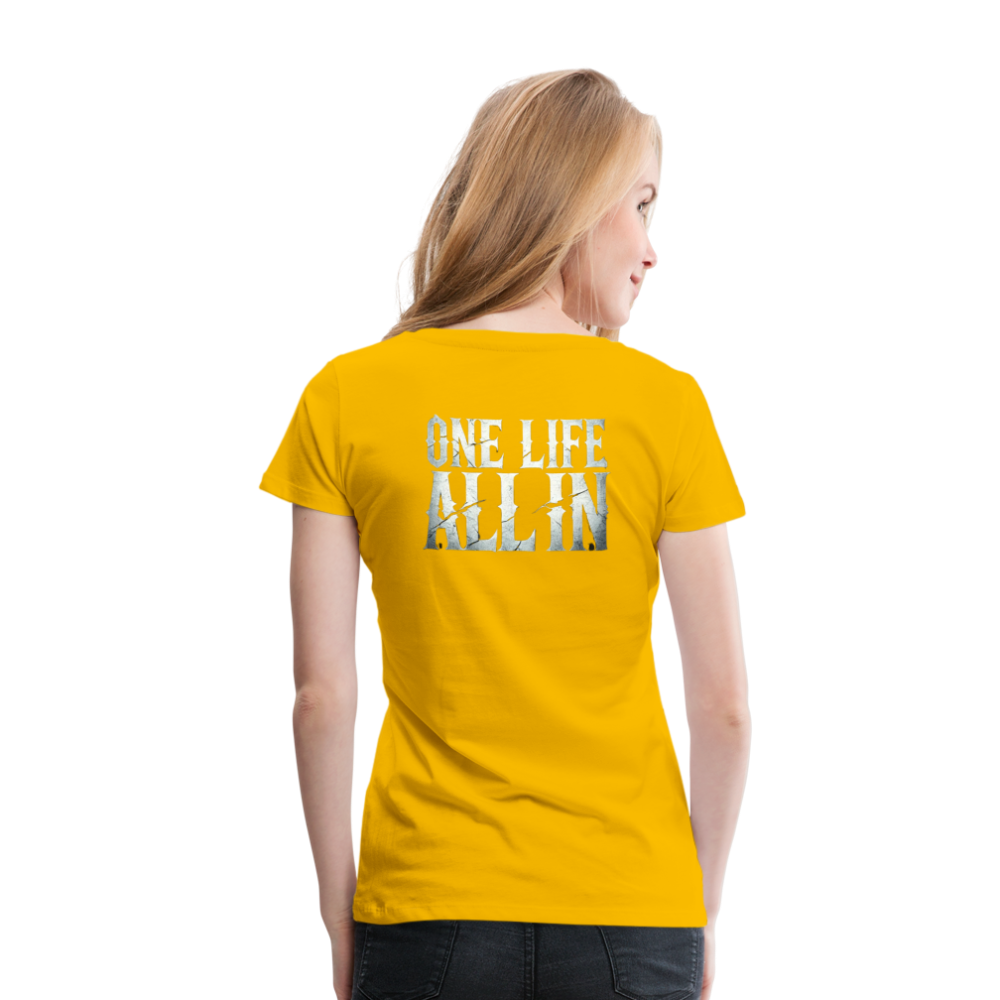 Women T-Shirt One Life All In - Sonnengelb