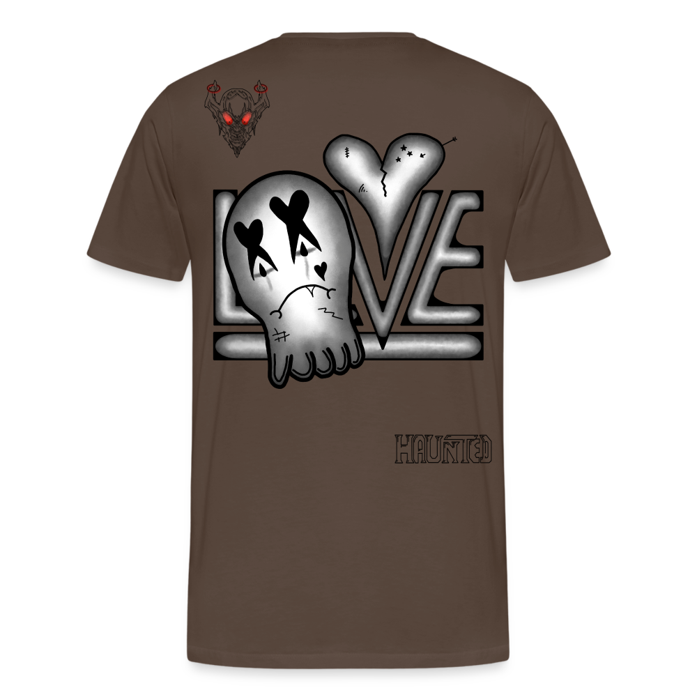 Man T-Shirt LOVE - Edelbraun