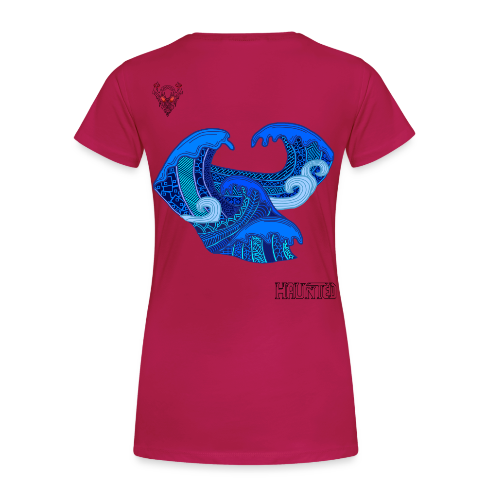 Woman T-Shirt Waves Dark - dunkles Pink