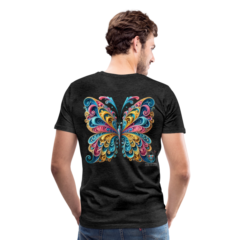 Men T-Shirt Whimsical Butterfly Harmony - Anthrazit