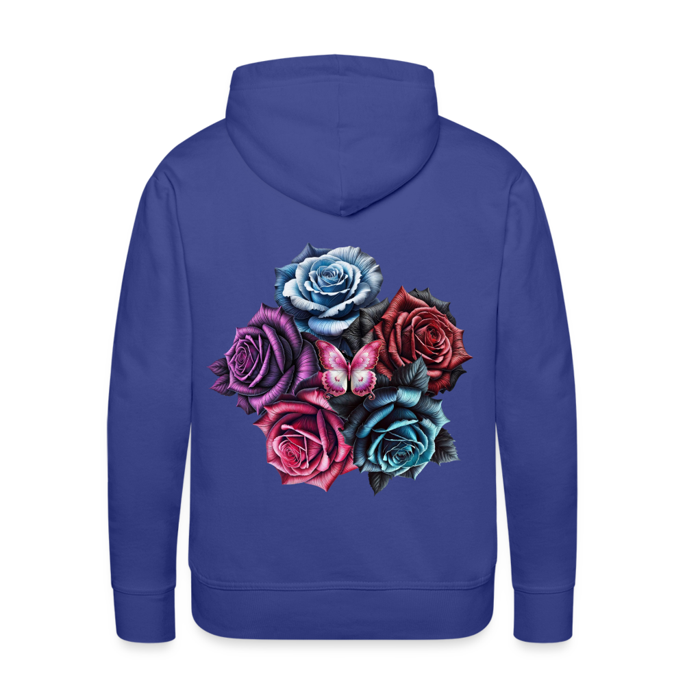 Men Hoodie Rose Circle - Königsblau