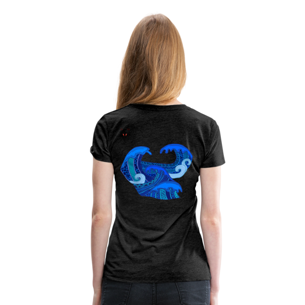 Woman T-Shirt Waves Dark - Anthrazit